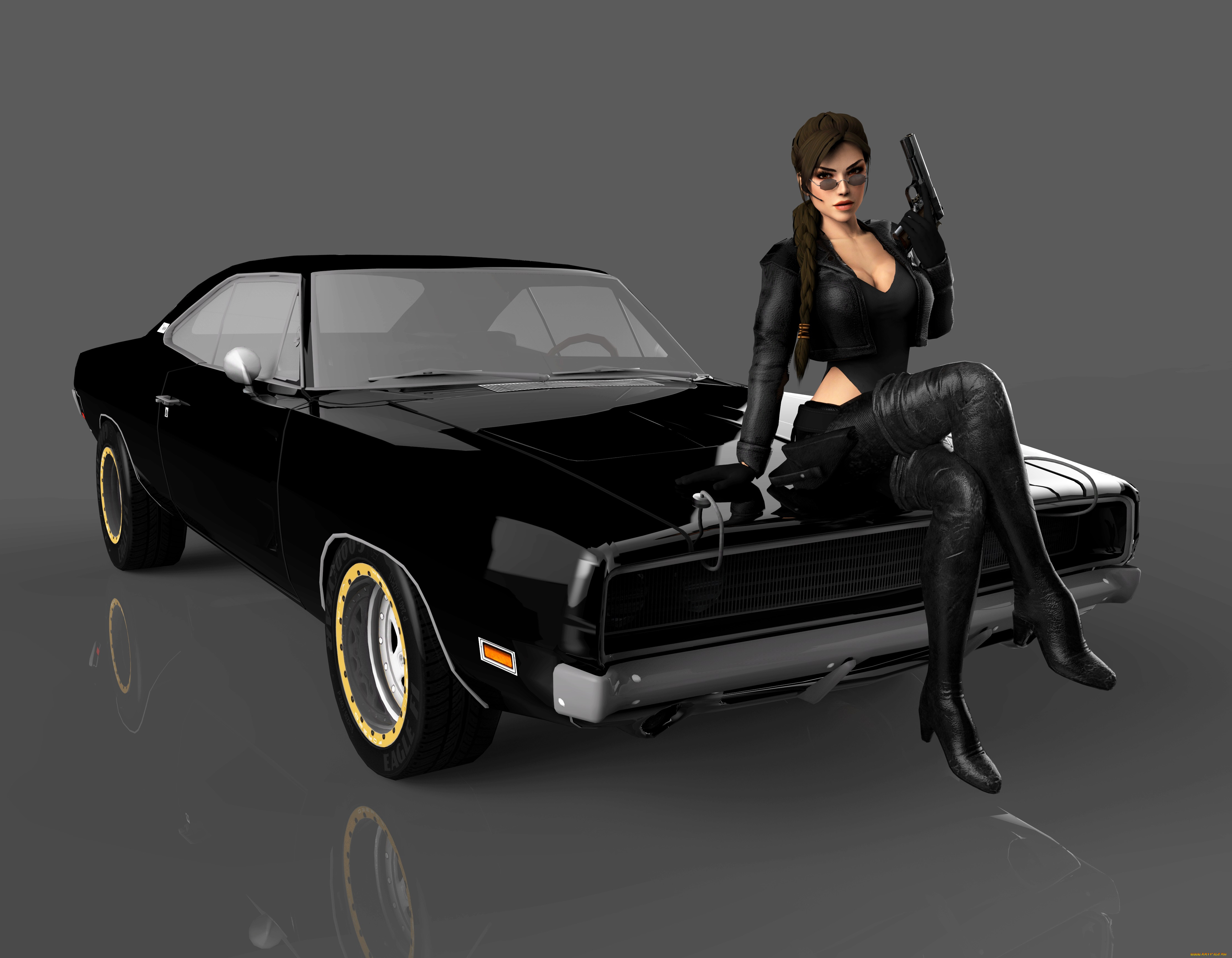 , 3d car&girl, , , , , 